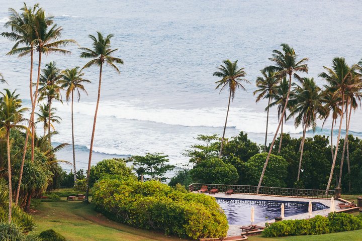 Hotel Barberyn Beach Schwimmbad mit Sicht aufs Meer
